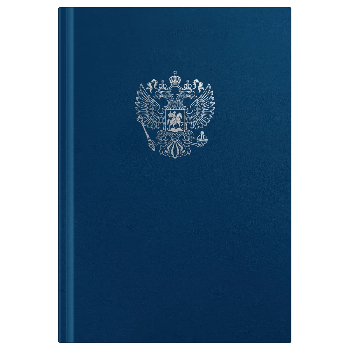 Книга учета OfficeSpace, А4, 96л., клетка, 200*290мм, бумвинил, синий, блок офсетный с гербом