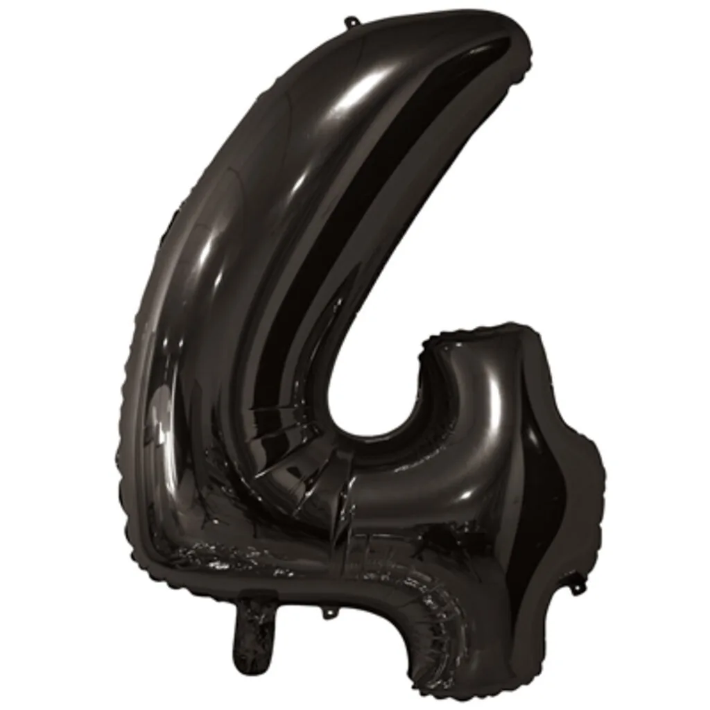 Шар фольга 26" "Цифра 4" Black