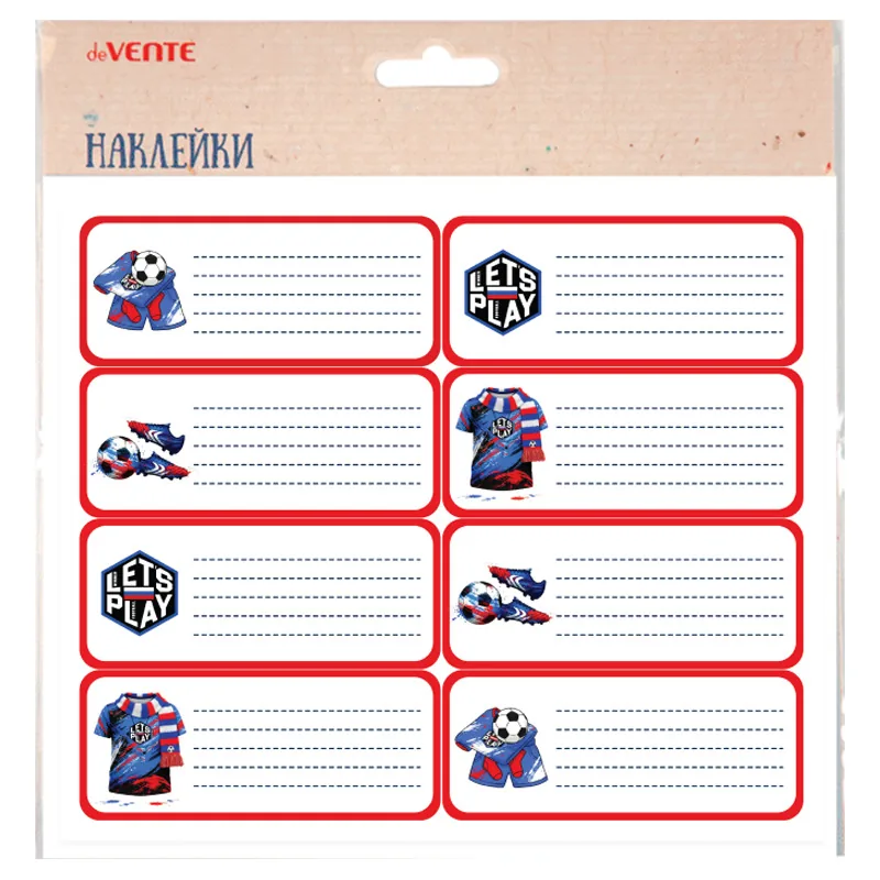 Набор наклеек для тетрадей "deVENTE. Football Winner" 40x96 мм, 8 шт,