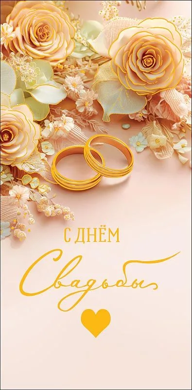 Конверт для денег "С Днем Свадьбы"