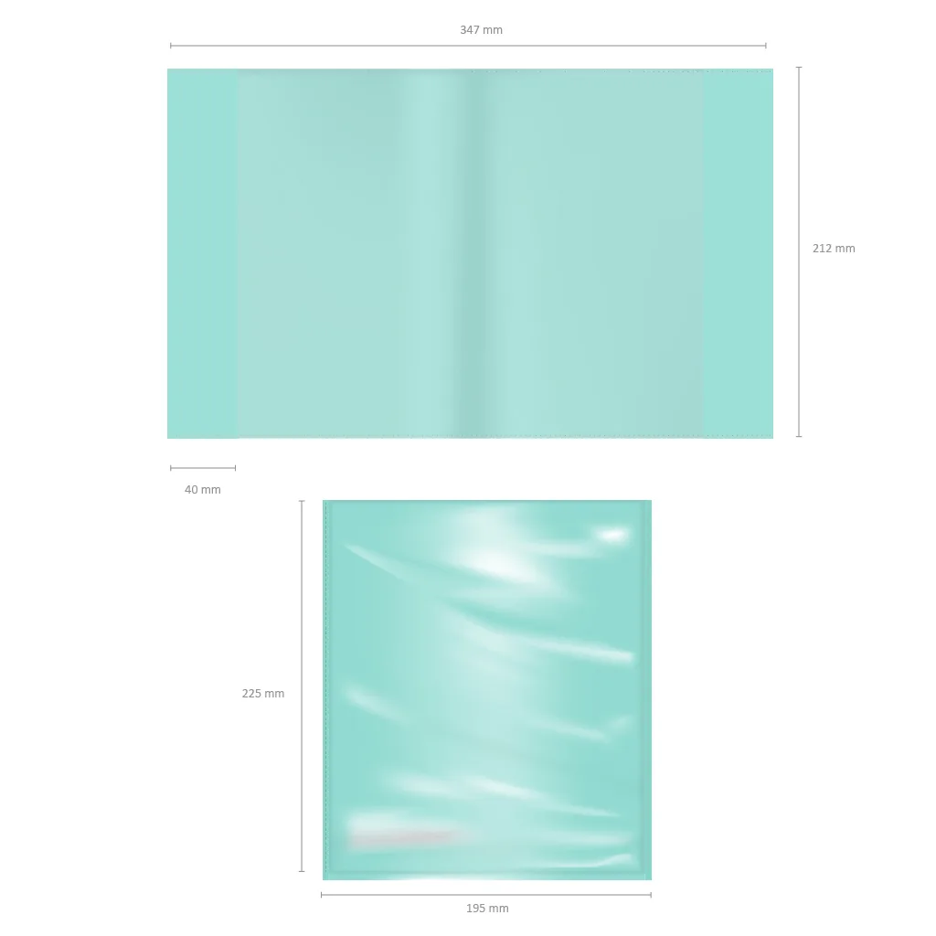 Набор обложек для тетрадей и дневн. (212х347мм), 100мкм, Fizzy Pastel Mint  (10шт)