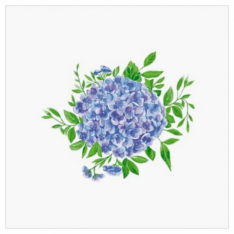 Салфетка Art Bouquet "Голубая гортензия" 20*20см, 30шт., 2-х слойная