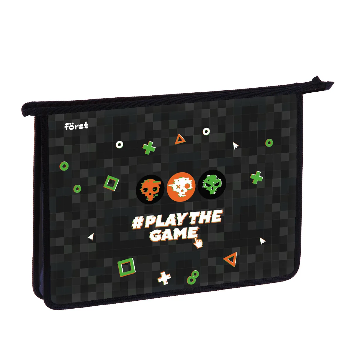 Папка для тетрадей 1 отделение, А4 Först "Play the game" , 340*245*40 мм, пластик, на молнии