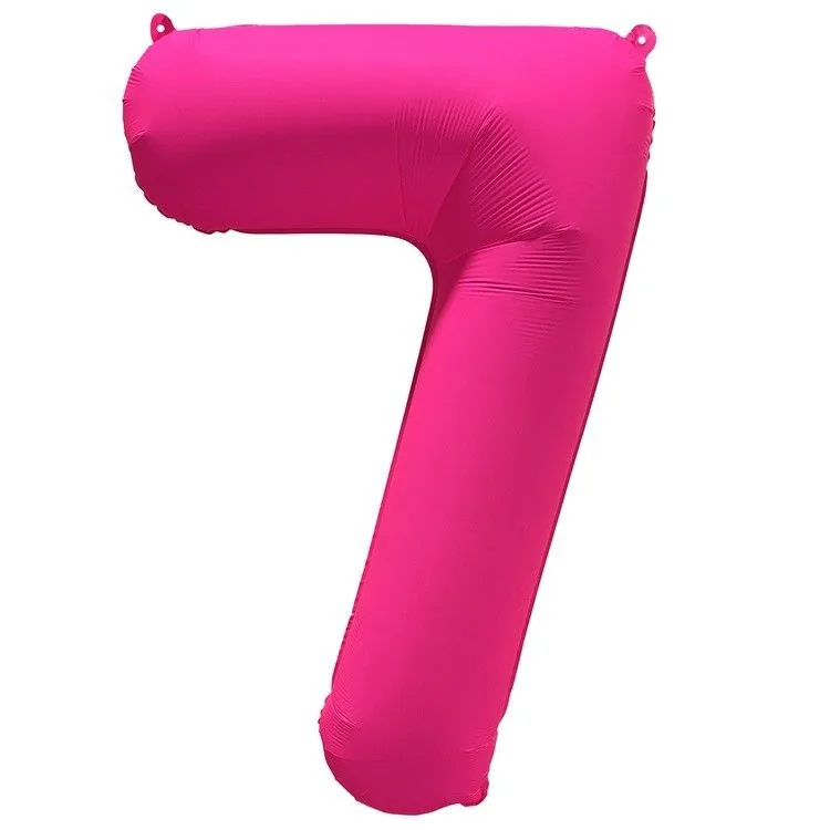 Шар фольга 40" "Цифра 7" Неон Pink