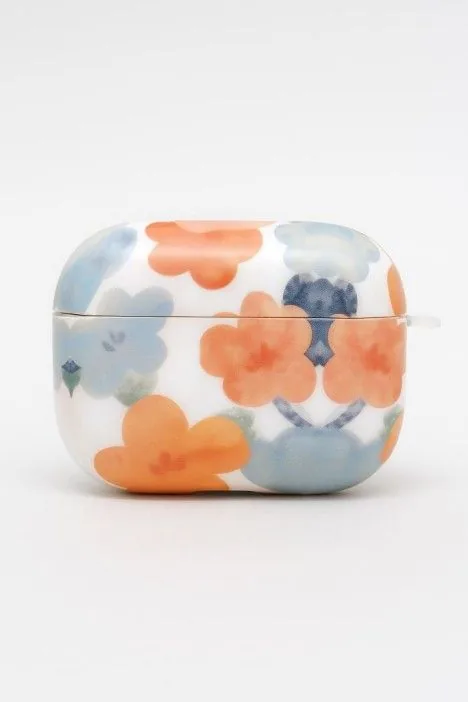 Чехол для AirPods Pro "Цветочный микс", оранжево-синий
