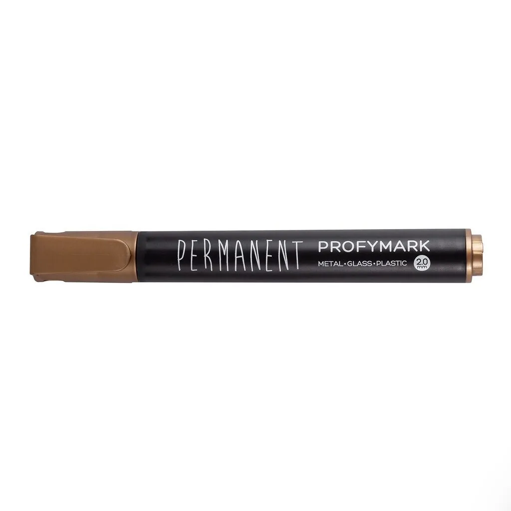 Маркер перманентный 2,0мм  пулевидный золотой "ProfyMark"
