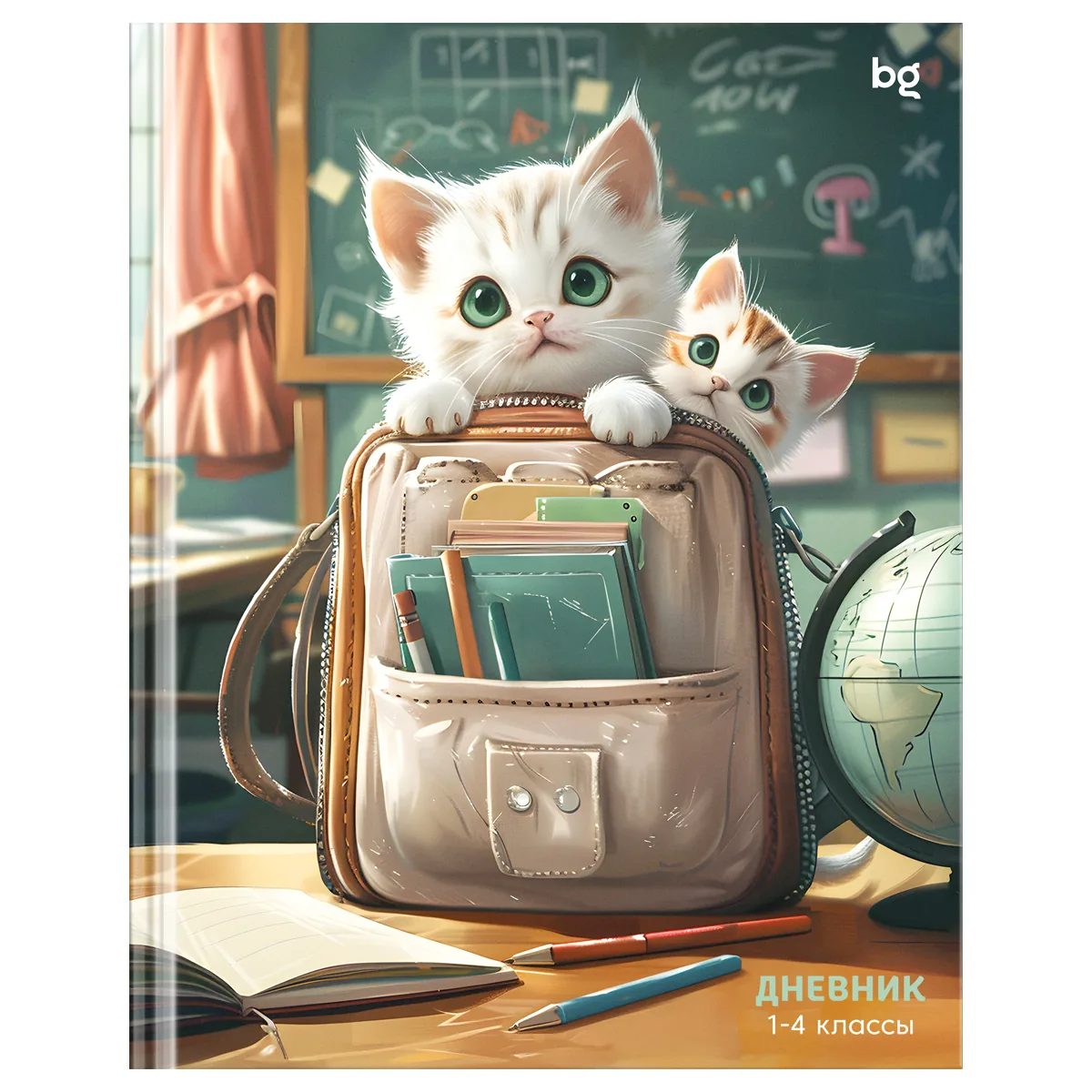 Дневник 1-4 кл., 48л., (твердый) BG "Маленькие помощники", матовая ламинация