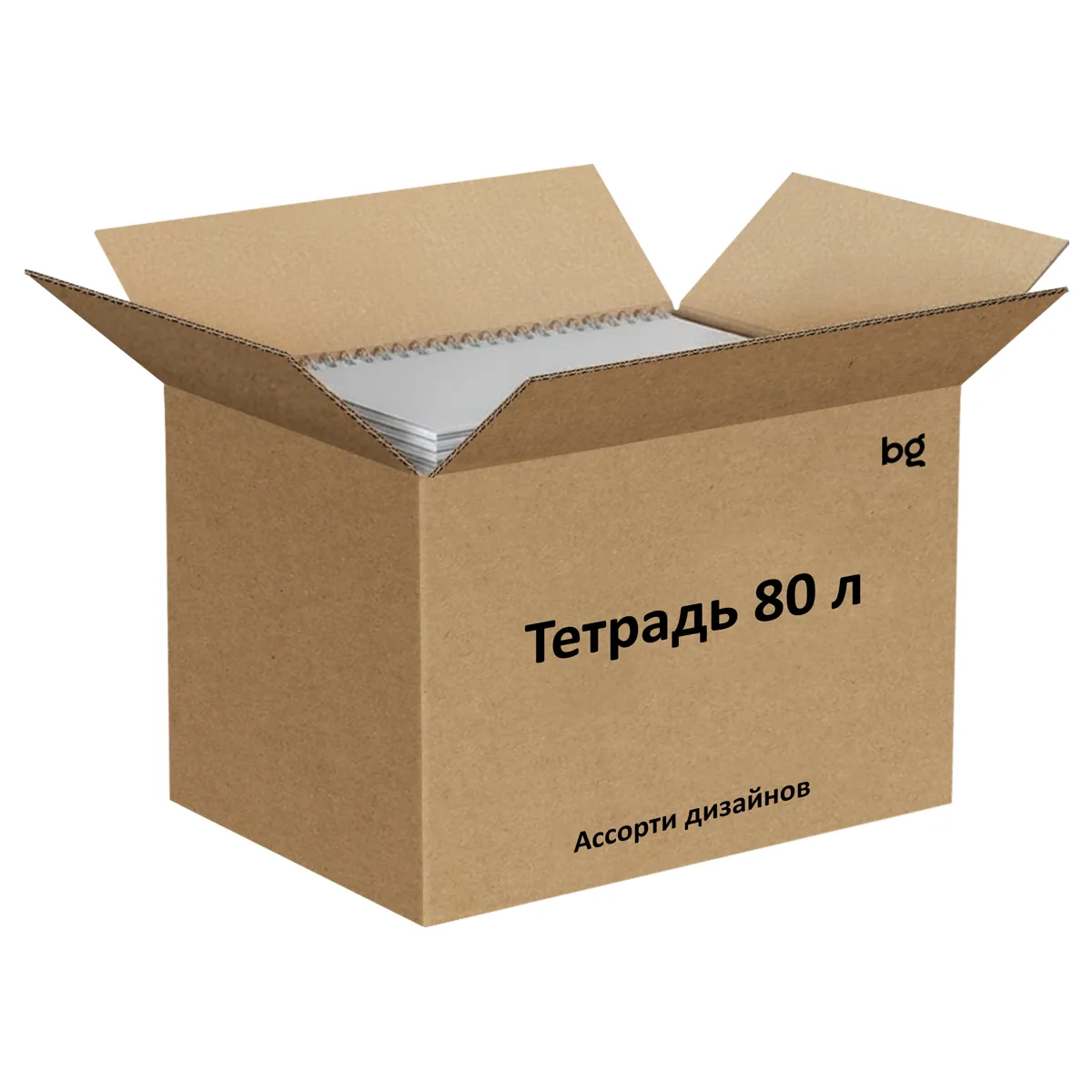 УЦЕНКА-Тетрадь 80л., клетка на гребне BG "Ассорти"