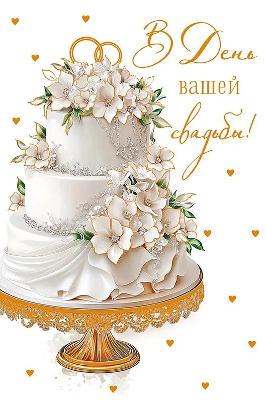 Открытка А5 "В День вашей Свадьбы"