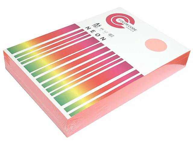 Бумага А4 цветная 500л Color Code ИНТЕНСИВ, розовая