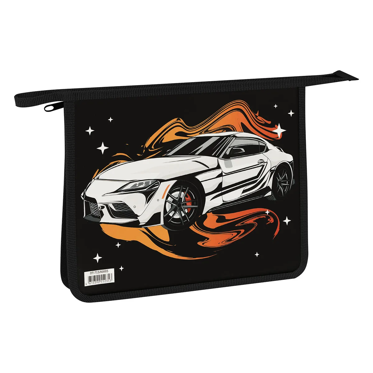 Папка для тетрадей 1 отделение, ArtSpace "Sports coupe", А5, пластик, на молнии