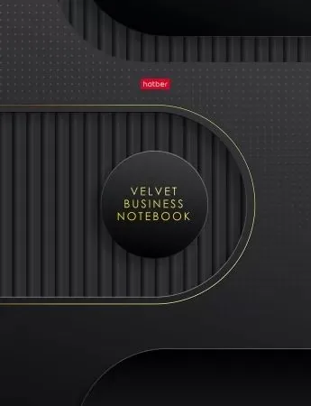 Блокнот А5 7БЦ  80л "Velvet style_black" кл., 5цв.блок, глянц. лам.