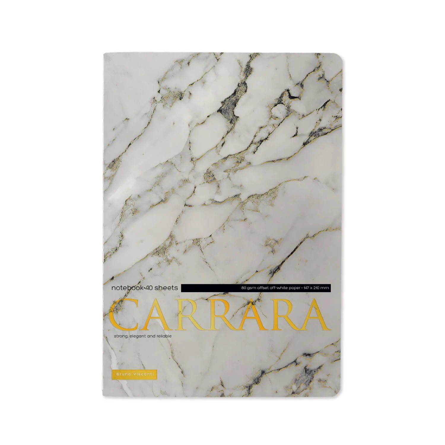 Записная книжка А5  40л. картон, мягк.пер. "Carrara" кл.
