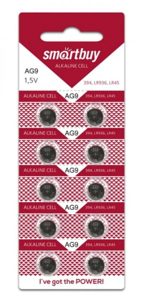 Батарейка-таблетка G9-10B Smartbuy Alkaline, блистер, цена за 1 шт
