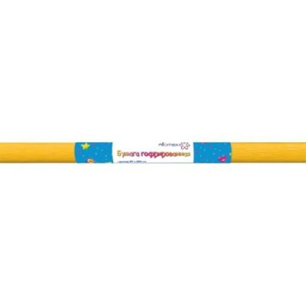 Бумага подел. 50*250 32 г/м рулон   креп жёлтая