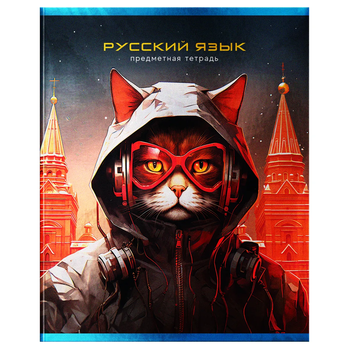 Тетрадь предметная 48л., BG "Мир будущего" - Русский язык, металлизированный картон