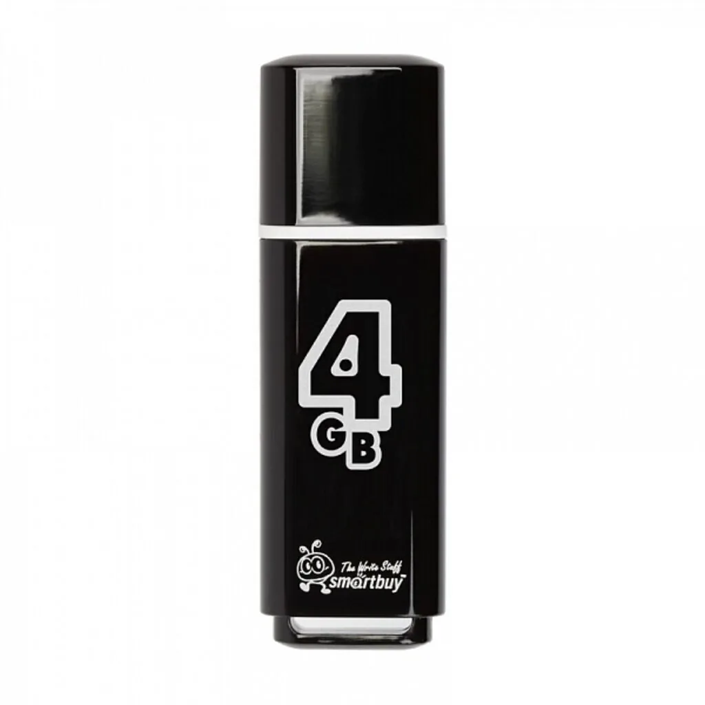 Флеш-драйв   4 GB USB 2.0 Smartbuy Glossy series Black