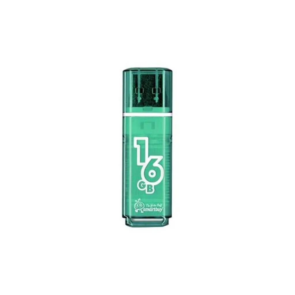 Флеш-драйв  16 GB USB 2.0 Smartbuy Glossy series Green