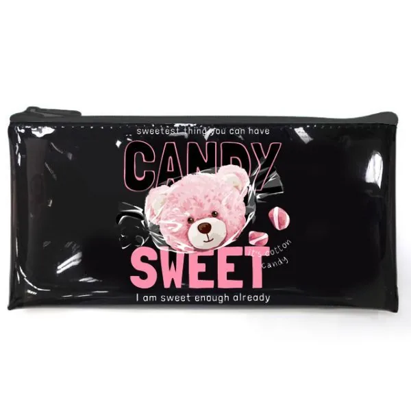 Пенал-косметичка (220*120) молния, ПВХ "Мишка Candy"