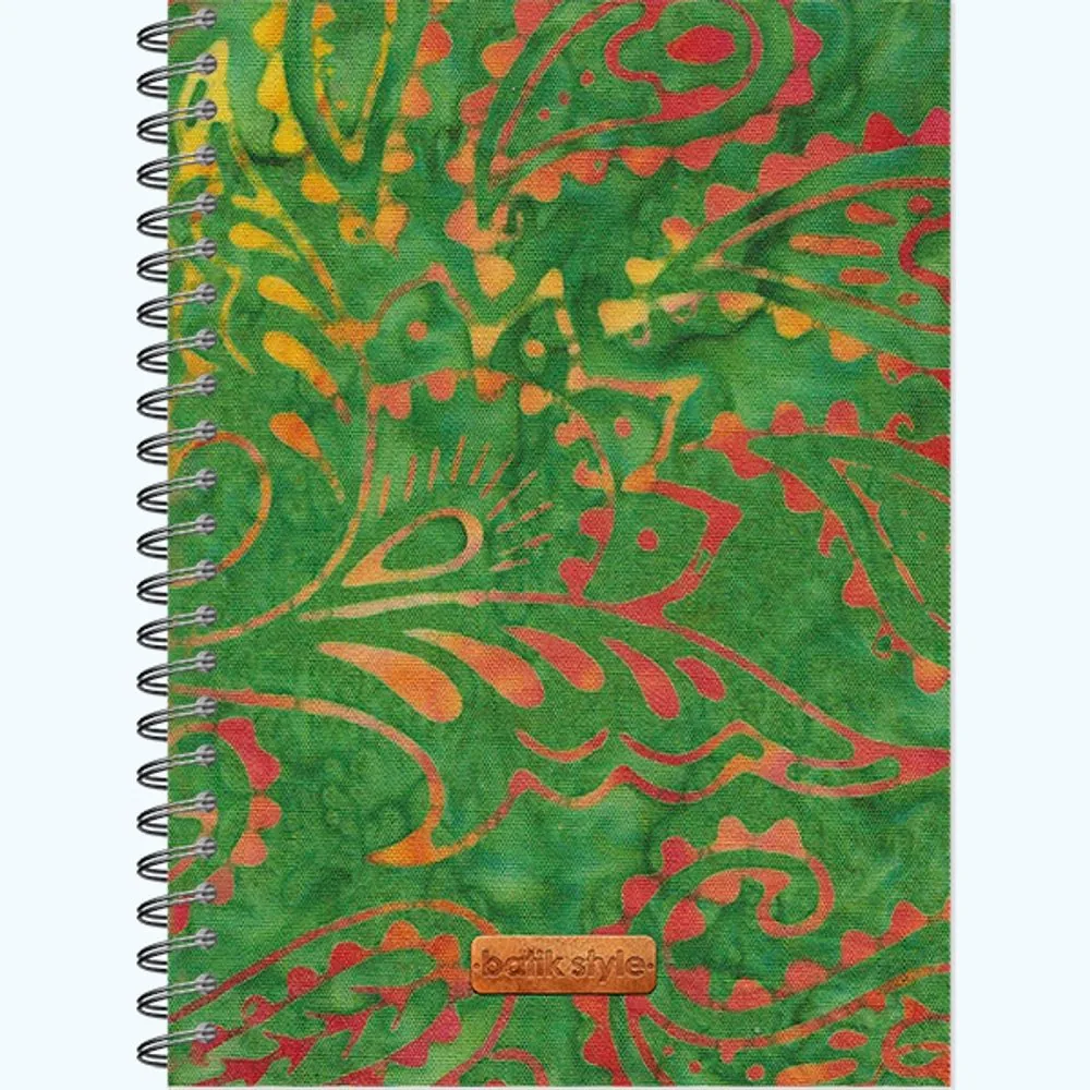 Скетчбук А5  60л., гребень, 100гр/м2 "Green Jungle Batik" жестк.подл.