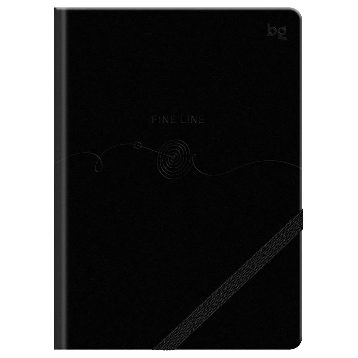 Записная книжка А6, 80л., BG "Тонкая грань", кожзам, с резинкой, черный
