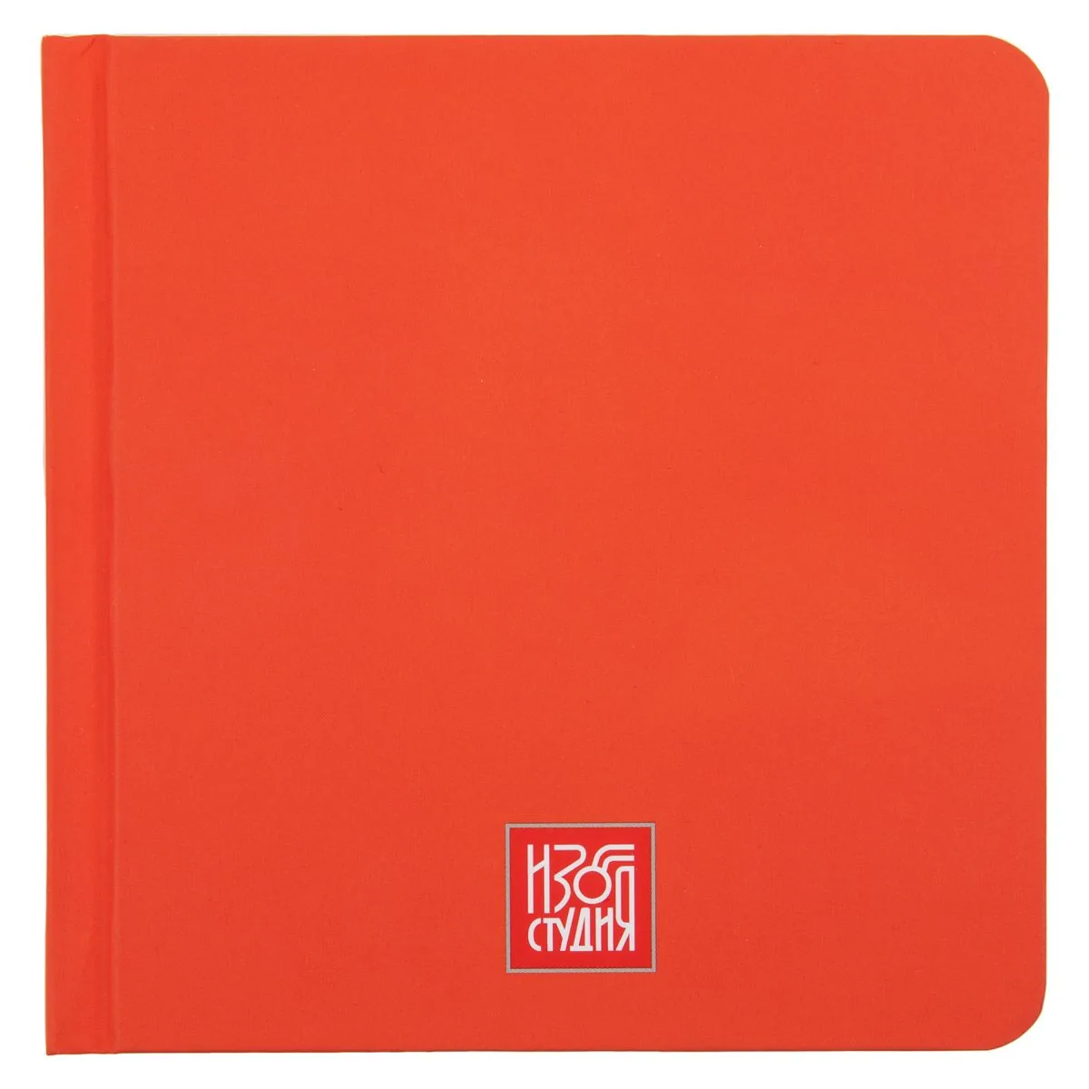 Скетчбук 120*120мм  80л., сшивка, 120гр/м2 "Красный" тв.обл.