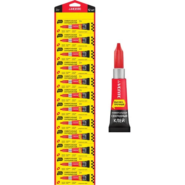 Клей секундный 3г. "Super Strong glue" , универсальный, высокопрочный