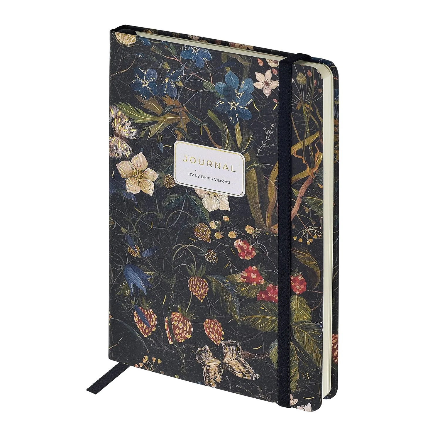 Записная книжка А5 100л. 7БЦ "Megapolis journal. Лесные ягоды" лин., резинка, карман