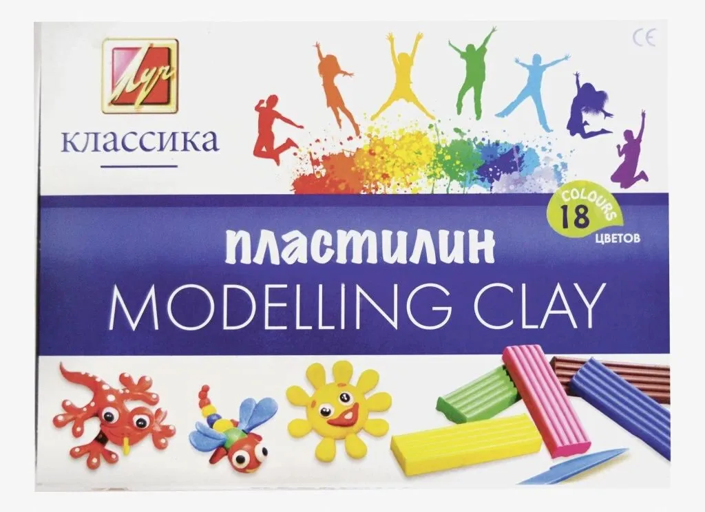 Пластилин 18цв 360гр. КЛАССИКА, к/к, стек