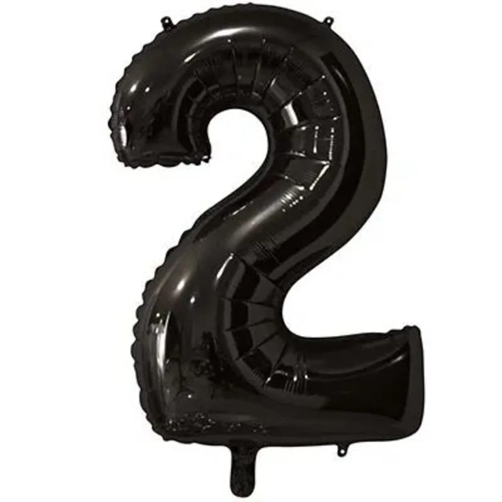 Шар фольга 26" "Цифра 2" Black