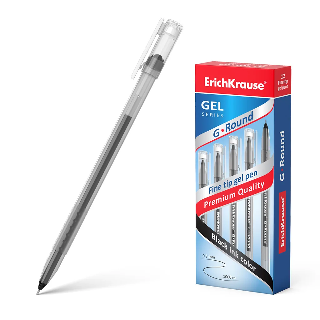 Ручка гелевая EK G-Round Stick Classic черная, 0,5мм