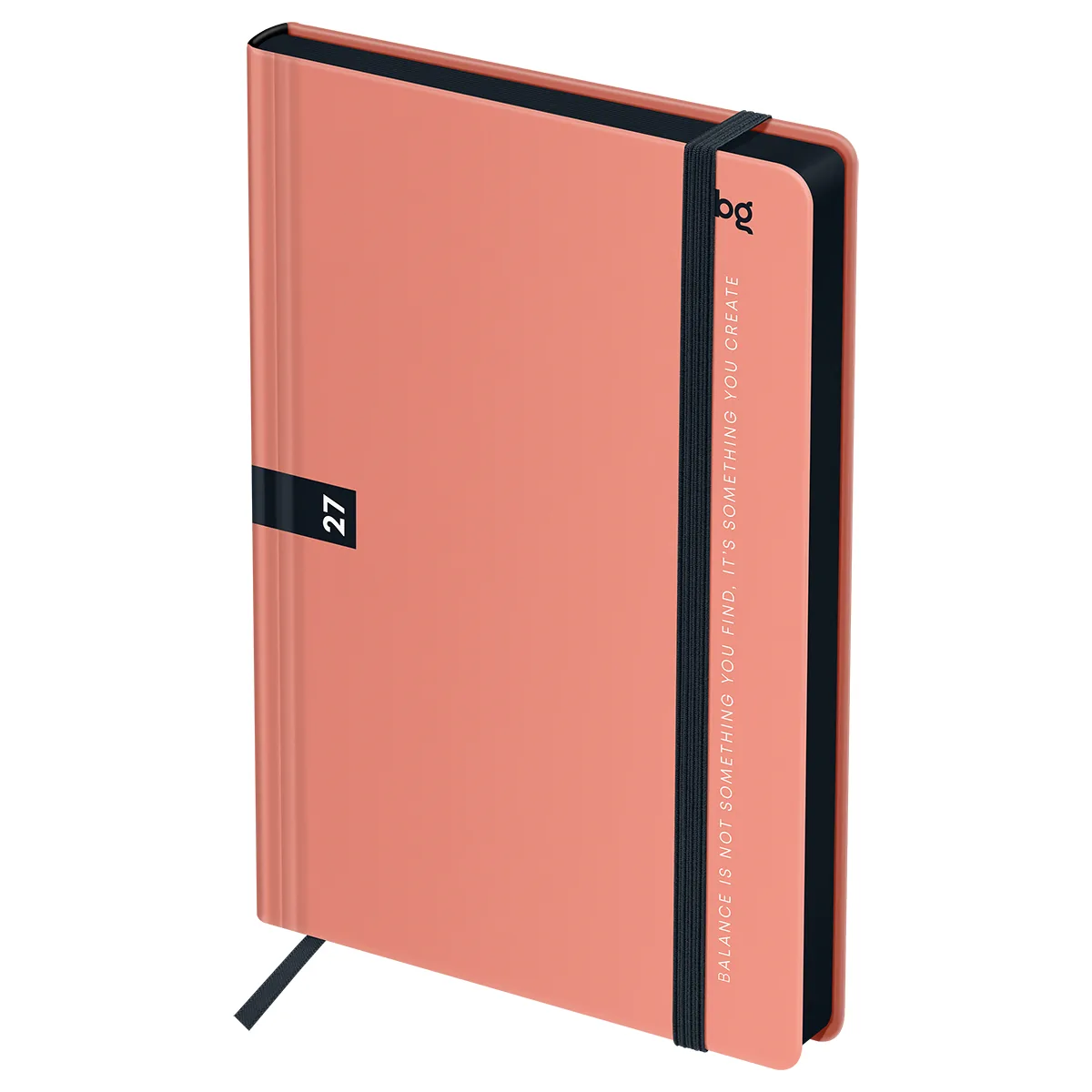 Ежедневник датированный 2027г, А5, 176л., 7БЦ BG"Monochrome. Apricot", коралловый, soft tuch