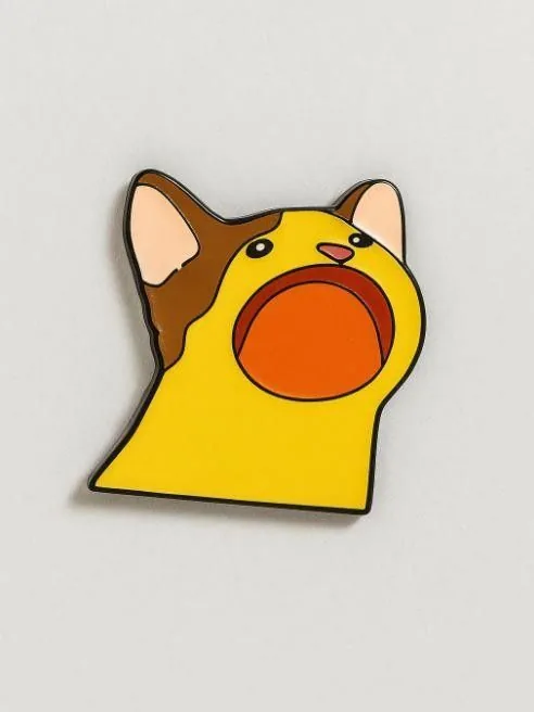 Значок металлический 35мм "Meow"