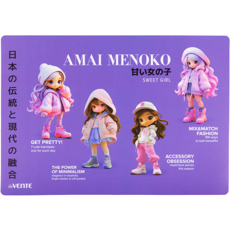 Настольное покрытие д/лепки 33*23см "Amai Menoko" 600мкм