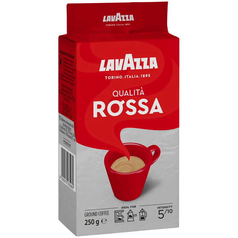 Кофе молотый Lavazza "Qualita. Rossa", вакуумный пакет, 250г
