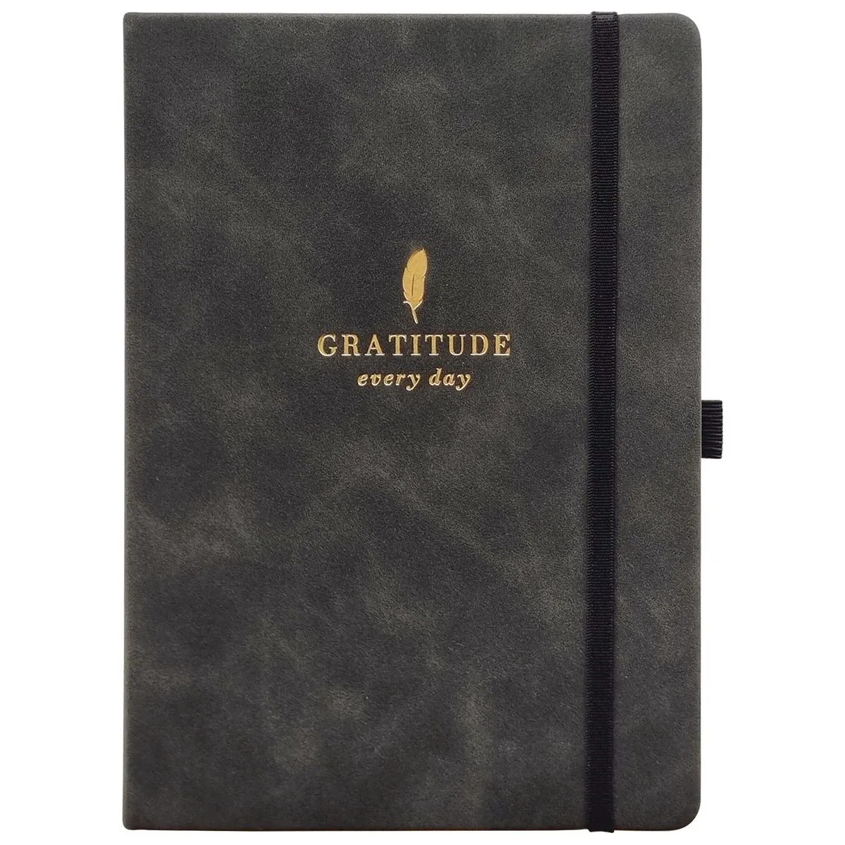 Ежедневник недат. А5 160л. кожзам, тв.пер. "Grace. Черный" резинка, тисн.фольгой, ляссе