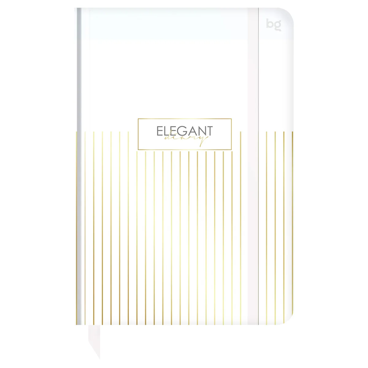 Ежедневник недатированный А5, 136л., 7БЦ BG "Minimal. White", глянцевая ламинация, отд. фольгой