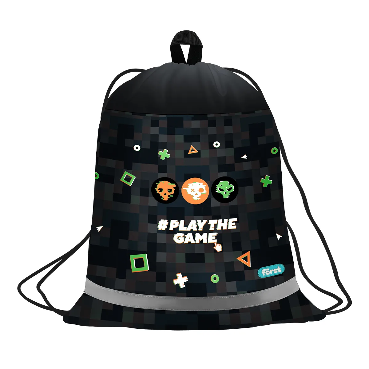 Мешок для обуви 1 отделение Först "Play the game", 360*460мм, вентиляционная сеточка, светоотражающая полоса