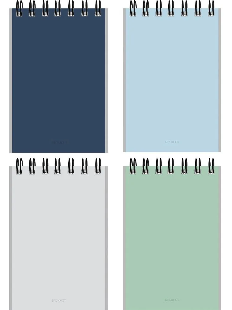 Блокнот А7  40л гребень "Минималистичный дизайн - 11" клетка