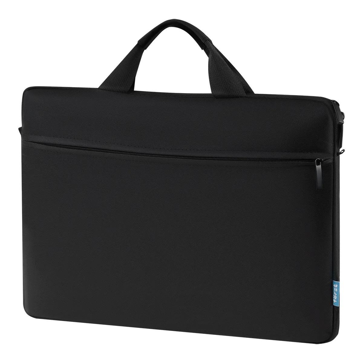 Сумка для ноутбука 15,6" Först "Basic Black", полиэстер, черный, мягкий подклад, внешнее отделение
