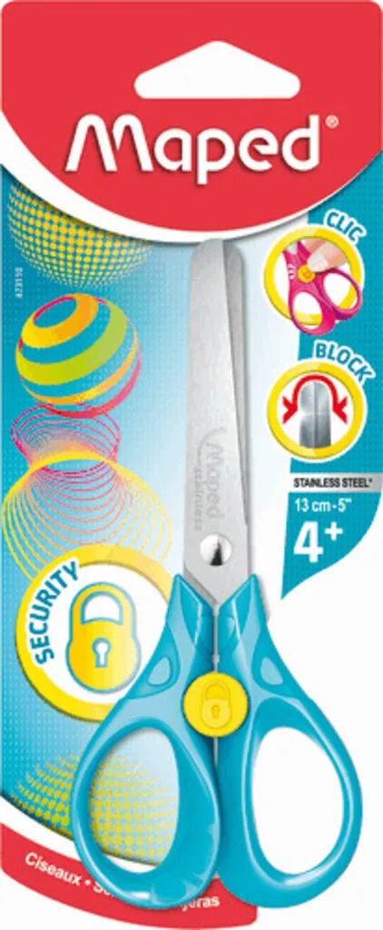 Ножницы детские MAPED "SECUTITY 3D" 13 cм, симметричные