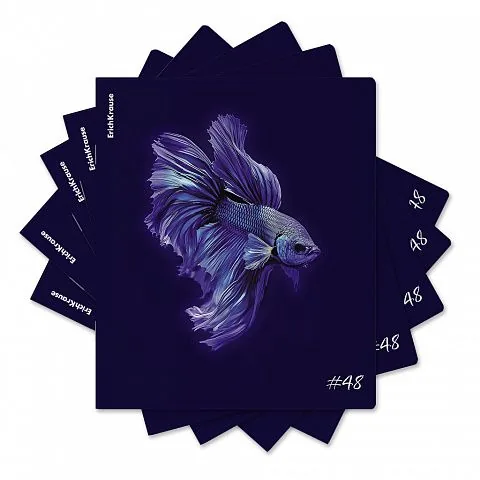Тетрадь А5 48л кл. Erich Krause "Indigo", ламинация soft-touch+выборочный УФ-лак_MIX-PACK
