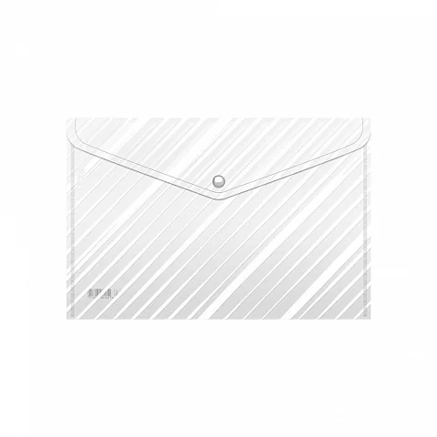 Конверт на кнопке А4  Clear Lines 0,18мм, полупрозрачный
