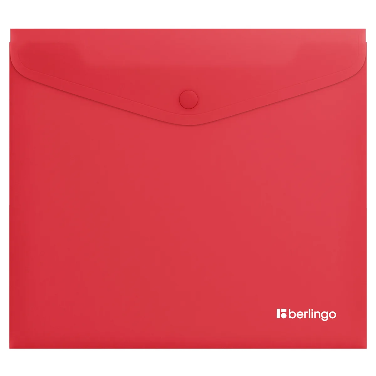 Папка-конверт на кнопке Berlingo "Soft Touch", А5+, 200мкм, софт-тач, коралловая