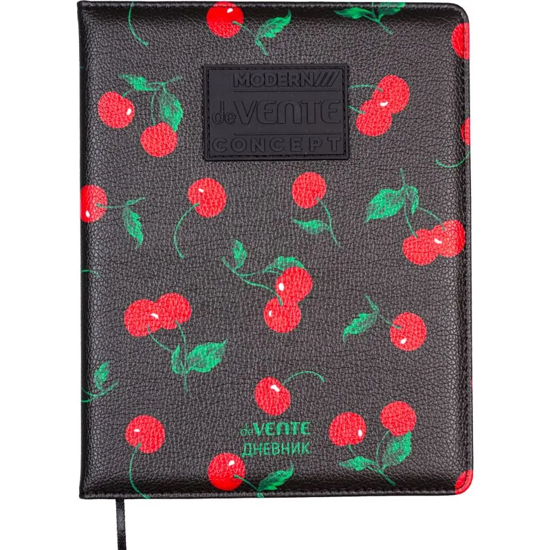 Дневник универсальн. обл. кожзам, тв.пер. "Very Cherry" с поролоном, цв.аппликация, 48л.