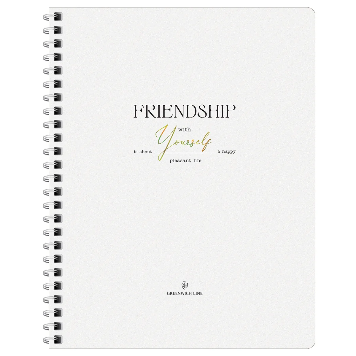 Тетрадь 80л., А5, клетка на гребне GreenwichLine "Friendship", матовая ламинация, тиснение фольгой, 80г/м2