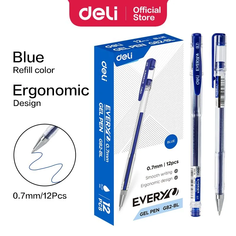 Ручка гелевая Deli EveryU   0,7мм синяя