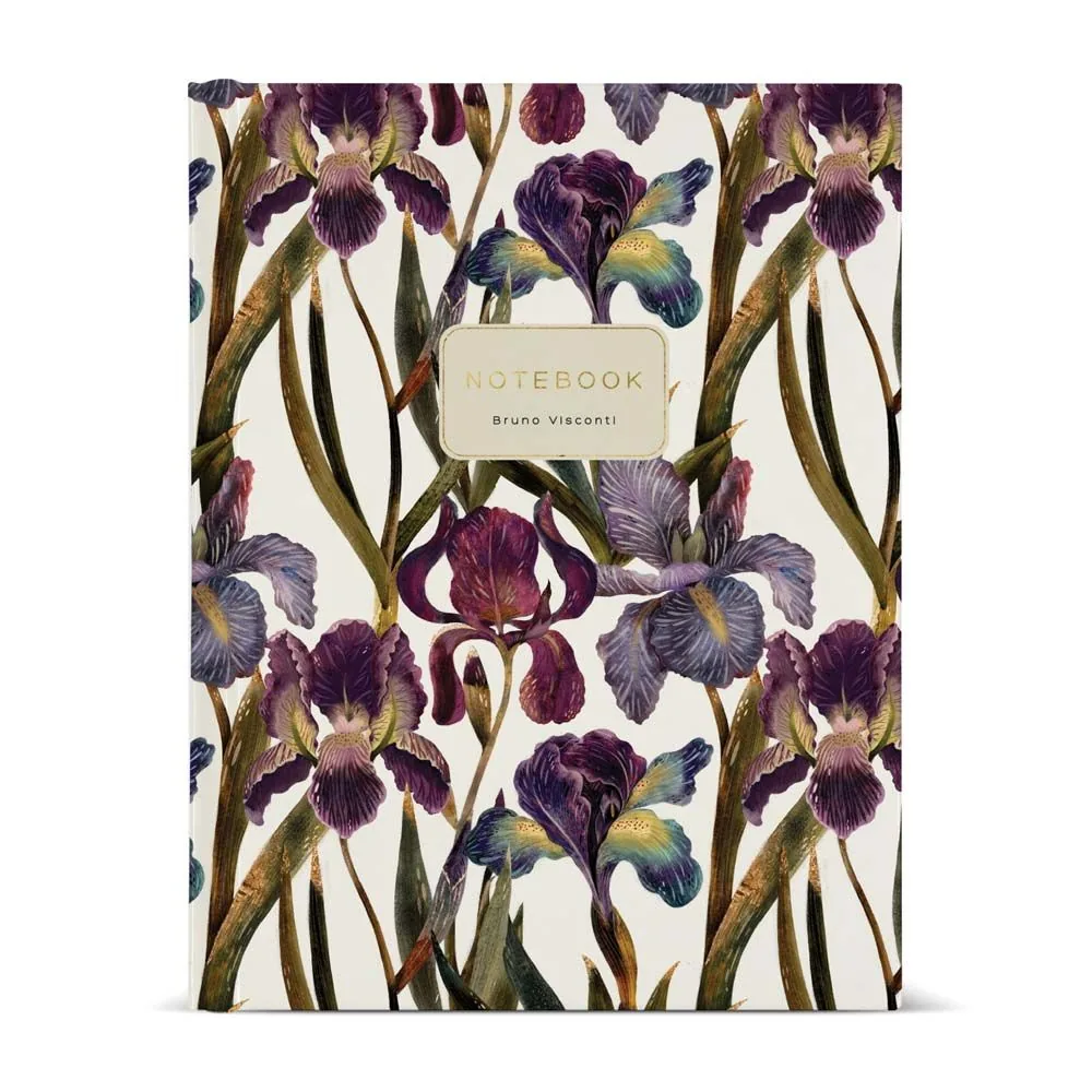 Тетрадь  А5  80л кл. на кольцах BV "Flora. Ирисы" БЕЗ ПОЛЕЙ