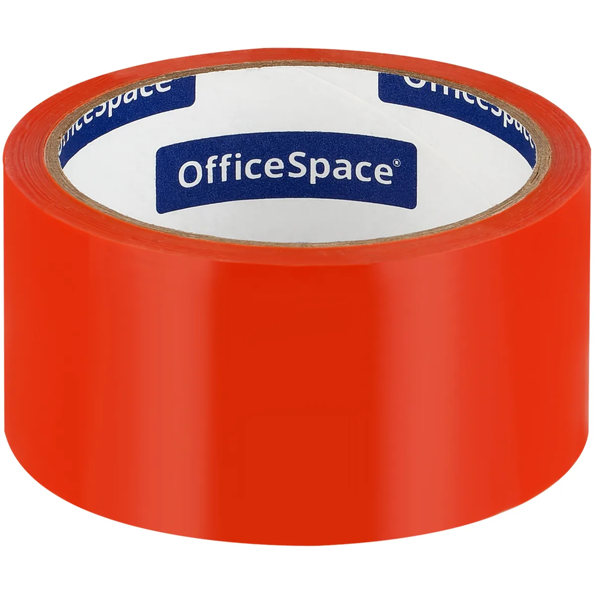 Клейкая лента упаковочная OfficeSpace, 48мм*40м, 45мкм, оранжевая, ШК