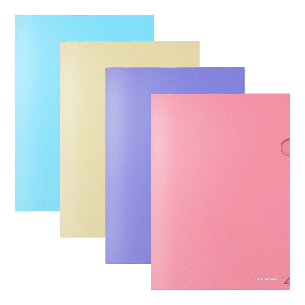 Папка уголок А4 Diagonal Pastel, непрозрач., ассорти